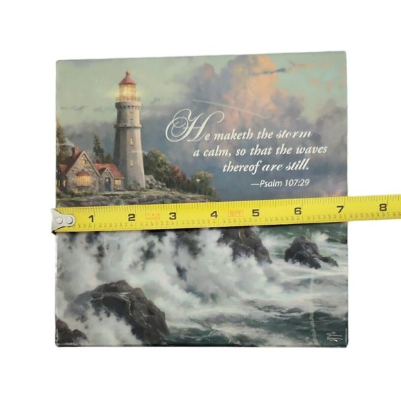 Vtg Thomas Kinkade Nesting Boxes Set Painter Of Light Amcal Scripture Lighthouse - Picture 13 of 14